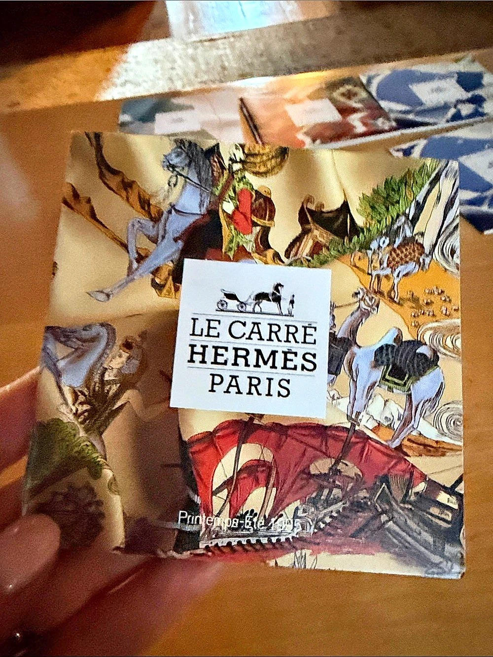 Hermès Le Géographe Silk Scarf Multicolor & Green